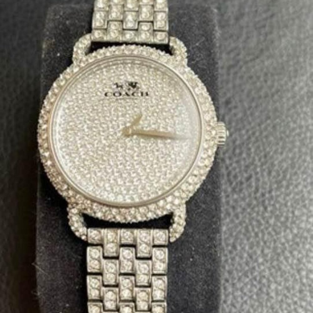 Coach Delancey Swarovski Pave Crystal Watch